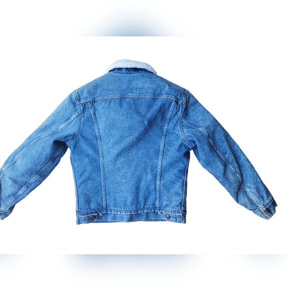 ❌SOLD❌ Vintage 80’s Levi's Sherpa Lined Denim Trucker Jacket 36R FLAW - Picture 6 of 9